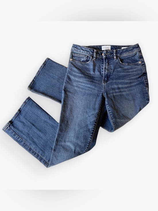 Frame Denim Denim - Frame Denim Women's Dark Blue Le Crop Mini Boot Sz 27